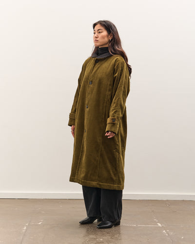 7115 by Szeki Padded Corduroy Fleece Coat, Deep Olive
