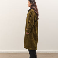 7115 by Szeki Padded Corduroy Fleece Coat, Deep Olive