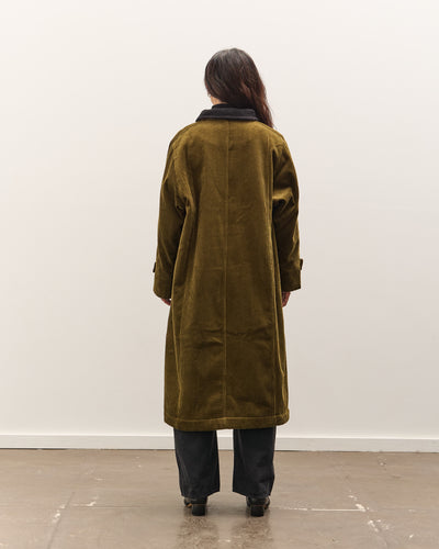 7115 by Szeki Padded Corduroy Fleece Coat, Deep Olive