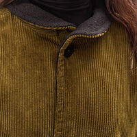 7115 by Szeki Padded Corduroy Fleece Coat, Deep Olive