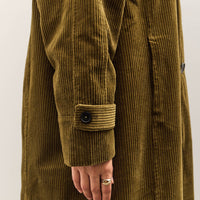 7115 by Szeki Padded Corduroy Fleece Coat, Deep Olive