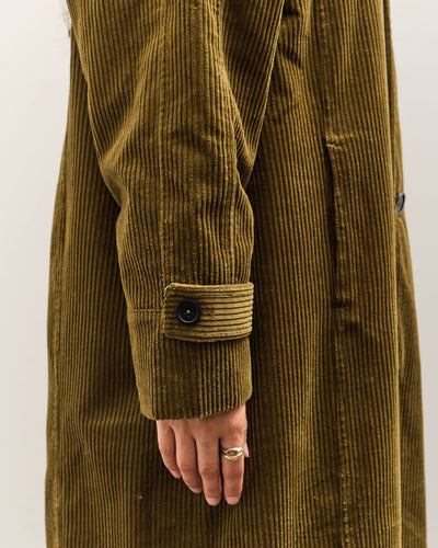 7115 by Szeki Padded Corduroy Fleece Coat, Deep Olive
