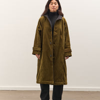7115 by Szeki Padded Corduroy Fleece Coat, Deep Olive