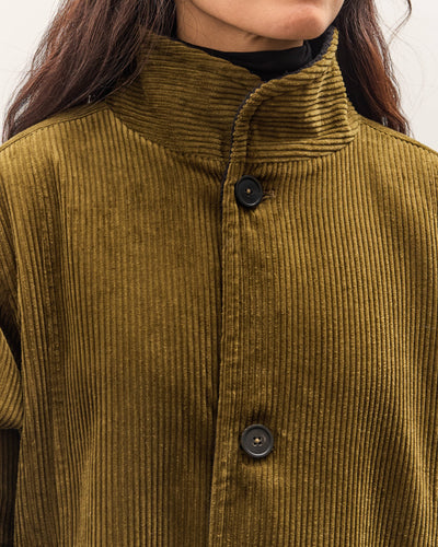 7115 by Szeki Padded Corduroy Fleece Coat, Deep Olive