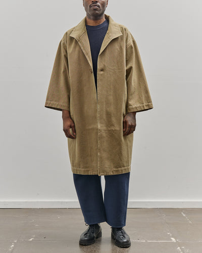 7115 by Szeki Unisex Spring Lapel Coat, Washed Kelp