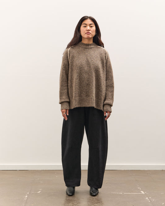 7115 by Szeki Rolled Seamed Pullover, Light Umber