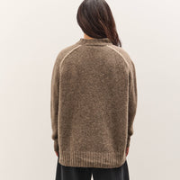 7115 by Szeki Rolled Seamed Pullover, Light Umber