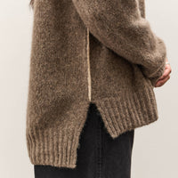 7115 by Szeki Rolled Seamed Pullover, Light Umber