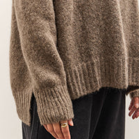 7115 by Szeki Rolled Seamed Pullover, Light Umber