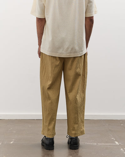 7115 by Szeki Unisex Signature Pleated Trouser, Textured Dijon
