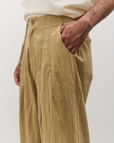 7115 by Szeki Unisex Signature Pleated Trouser, Textured Dijon
