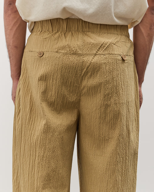 7115 by Szeki Unisex Signature Pleated Trouser, Textured Dijon
