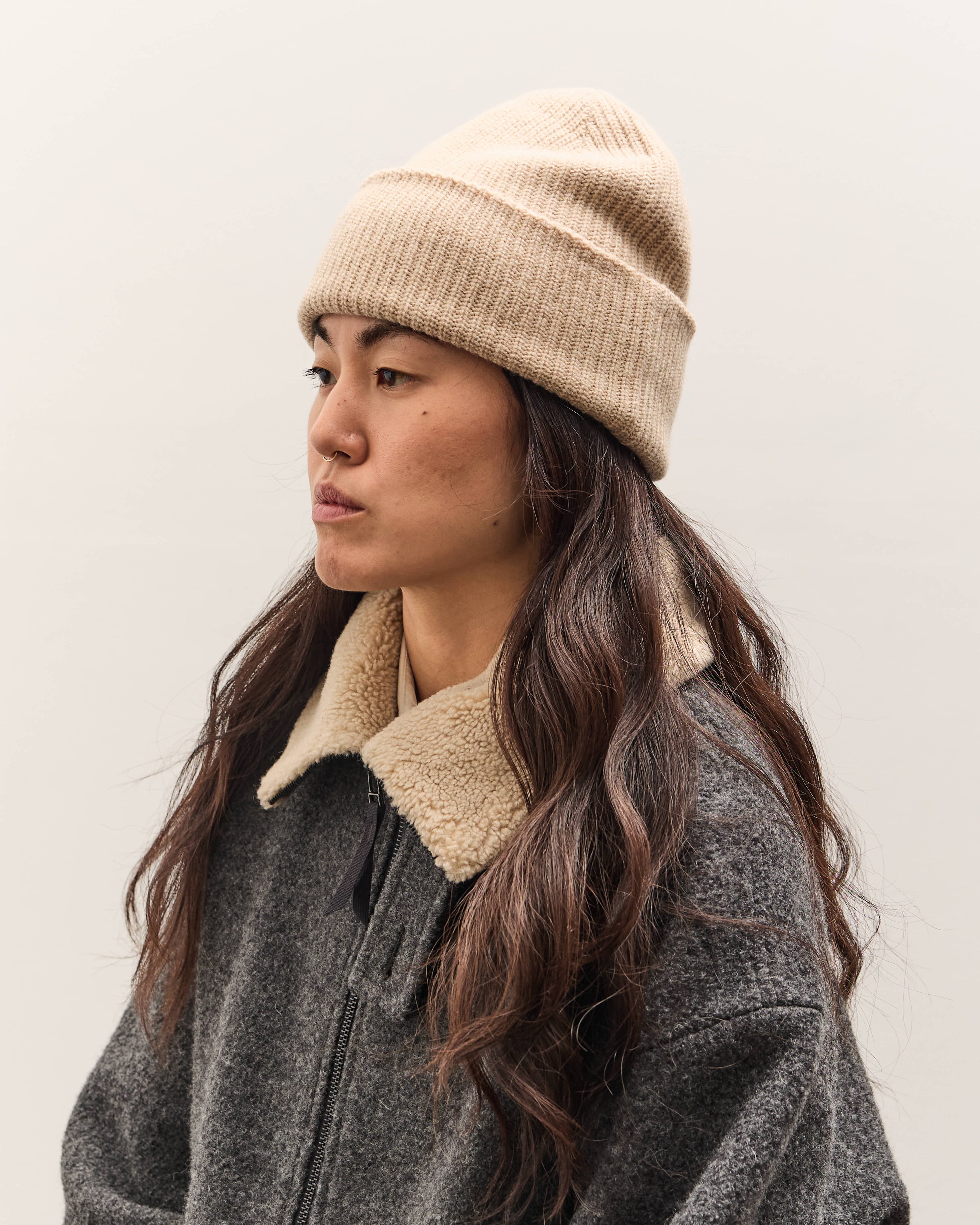7115 by Szeki Signature Yak Beanie, Almond – Glasswing