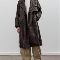 7115 by Szeki Long Rain Trench Unisex, Waxed Edition, Deep Olive