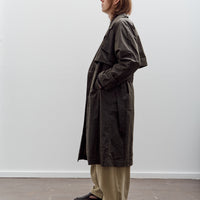 7115 by Szeki Long Rain Trench Unisex, Waxed Edition, Deep Olive