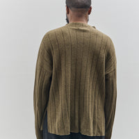 7115 by Szeki Unisex Merino Wide Ribbed Sweater, Olive