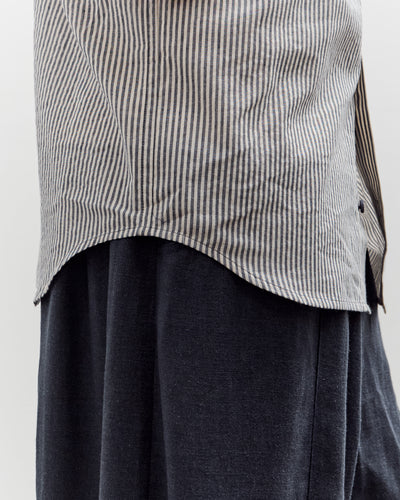 7115 by Szeki Striped Double Pockets Shirt, Navy Stripes