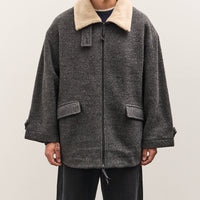 7115 by Szeki Blouson Short Coat, Heather Gray