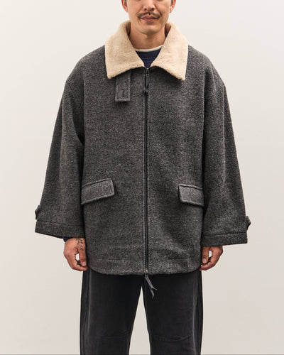 7115 by Szeki Blouson Short Coat, Heather Gray
