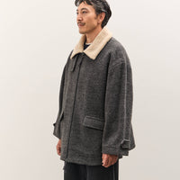 7115 by Szeki Blouson Short Coat, Heather Gray