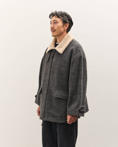 7115 by Szeki Blouson Short Coat, Heather Gray