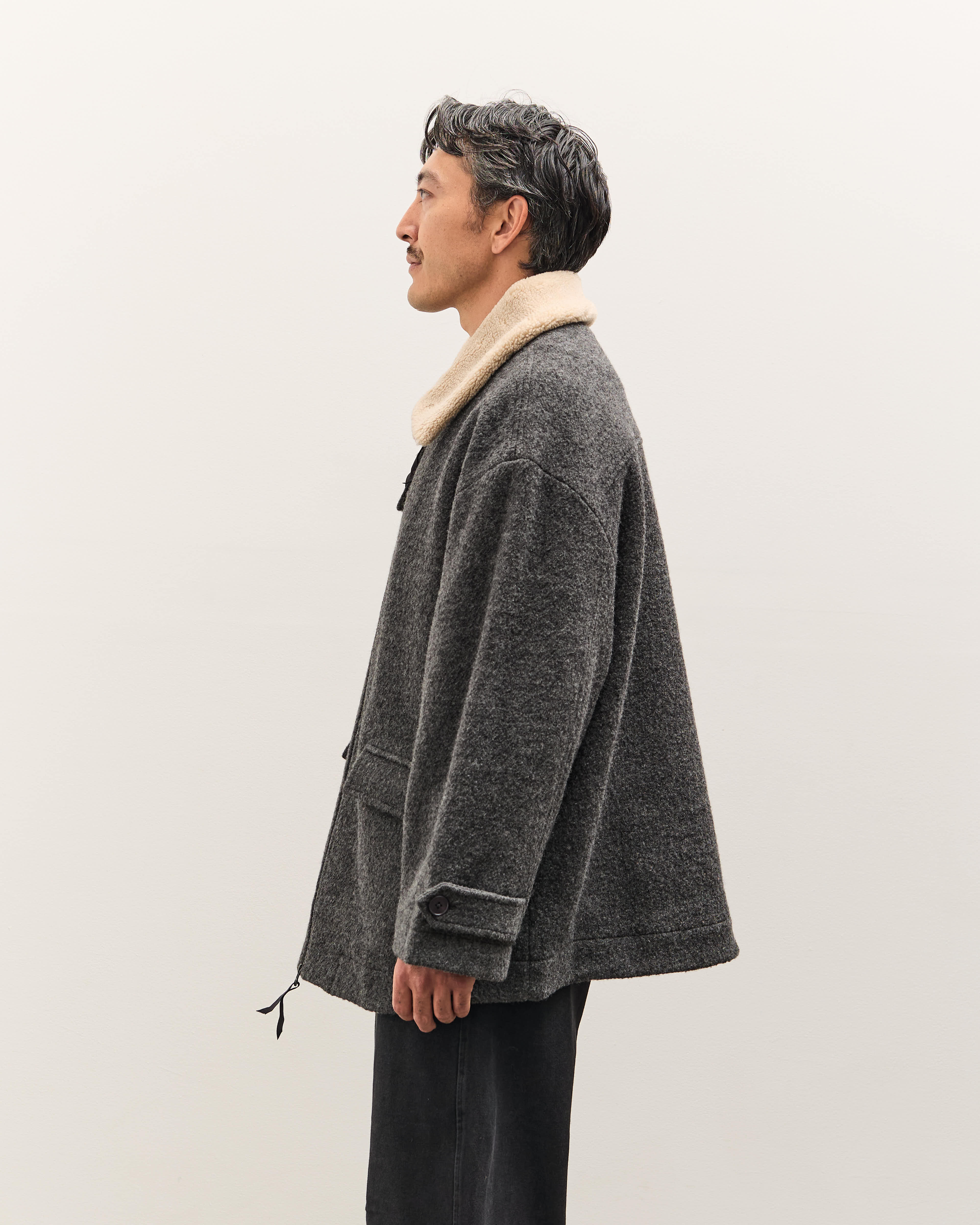7115 by Szeki Blouson Short Coat Unisex, Heather Gray – Glasswing