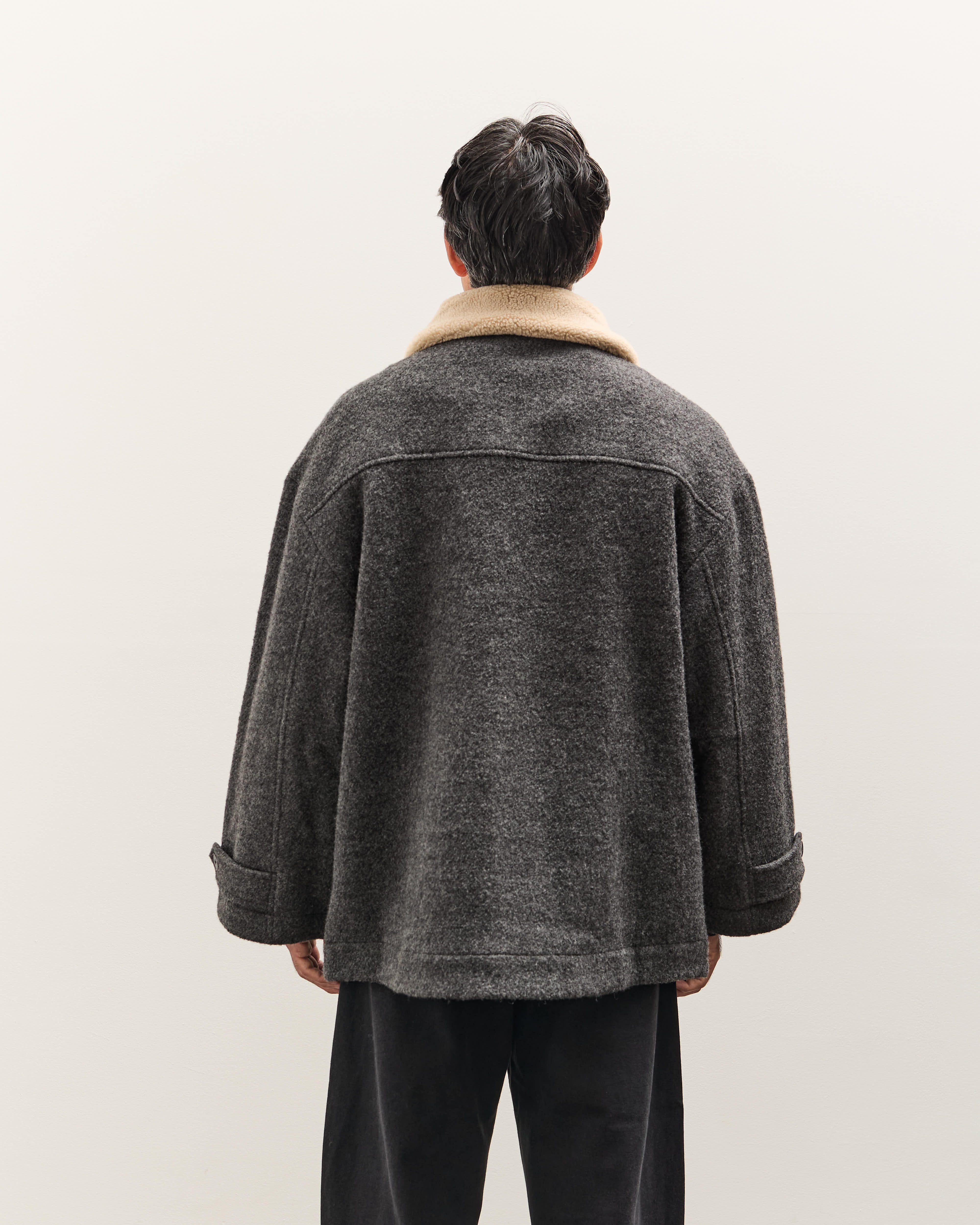 7115 by Szeki Blouson Short Coat Unisex, Heather Gray – Glasswing