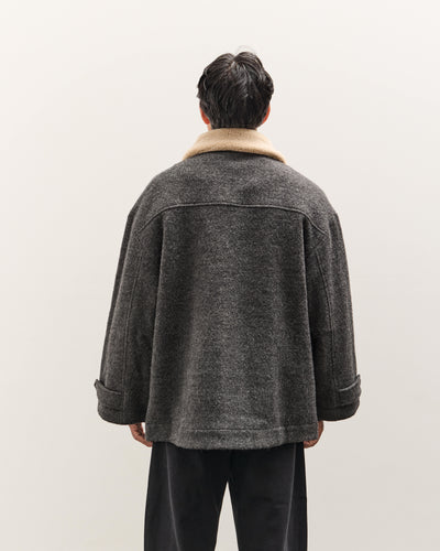 7115 by Szeki Blouson Short Coat, Heather Gray