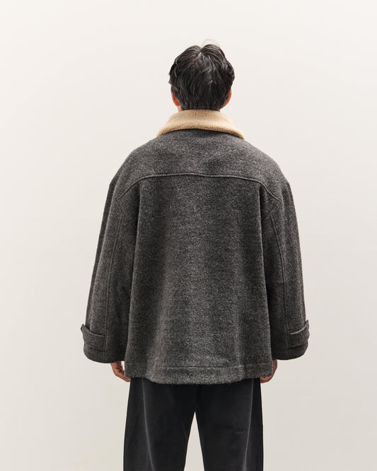 7115 by Szeki Blouson Short Coat, Heather Gray