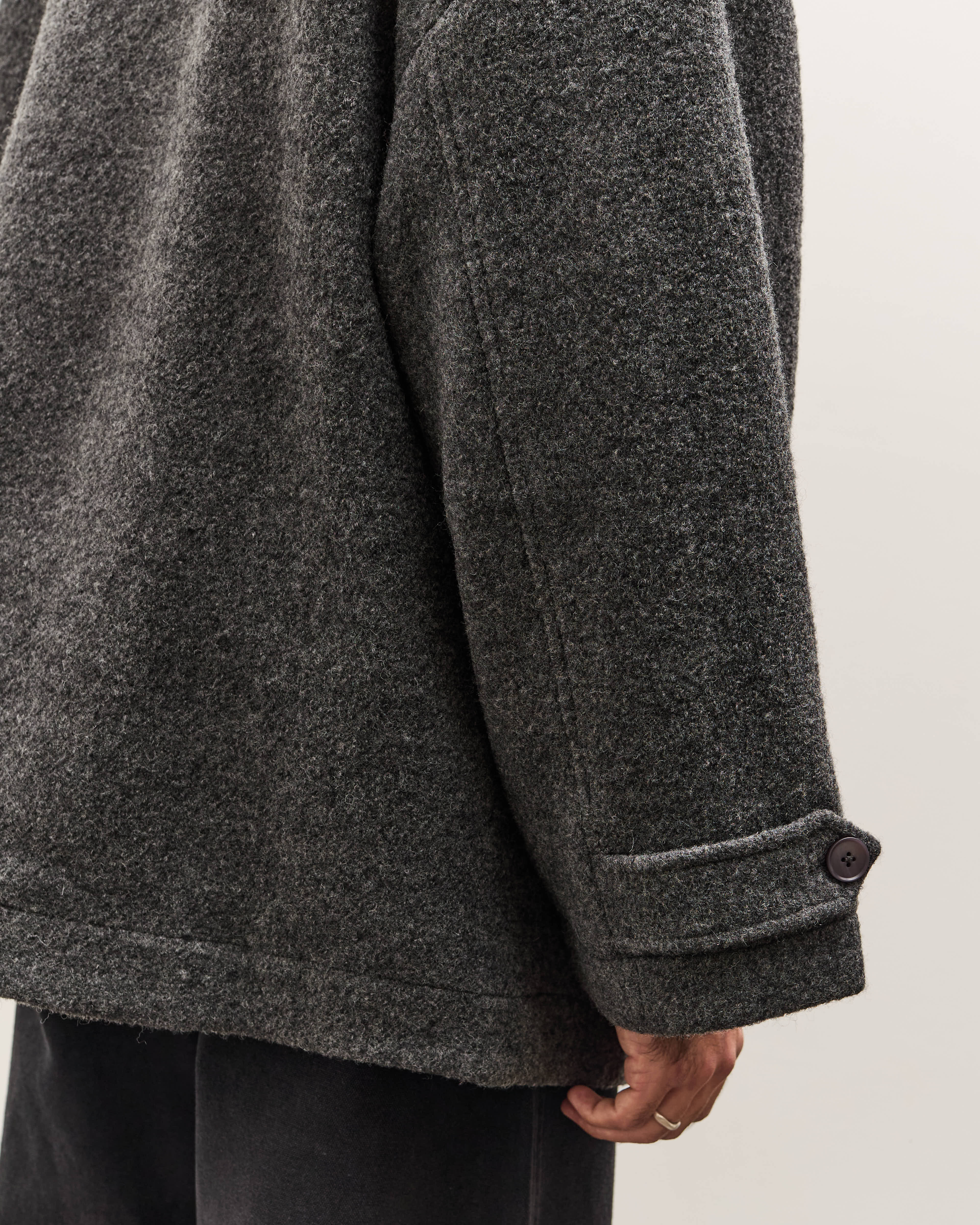 7115 by Szeki Blouson Short Coat Unisex, Heather Gray – Glasswing