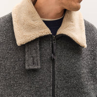 7115 by Szeki Blouson Short Coat, Heather Gray