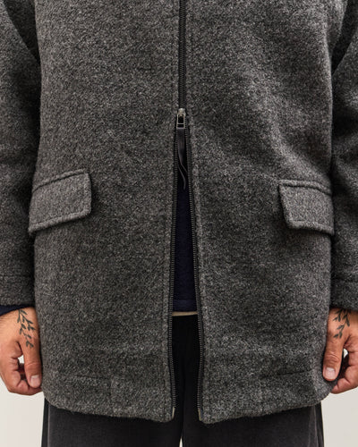 7115 by Szeki Blouson Short Coat, Heather Gray
