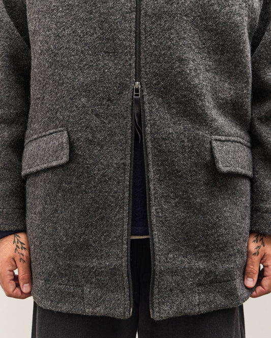 7115 by Szeki Blouson Short Coat, Heather Gray
