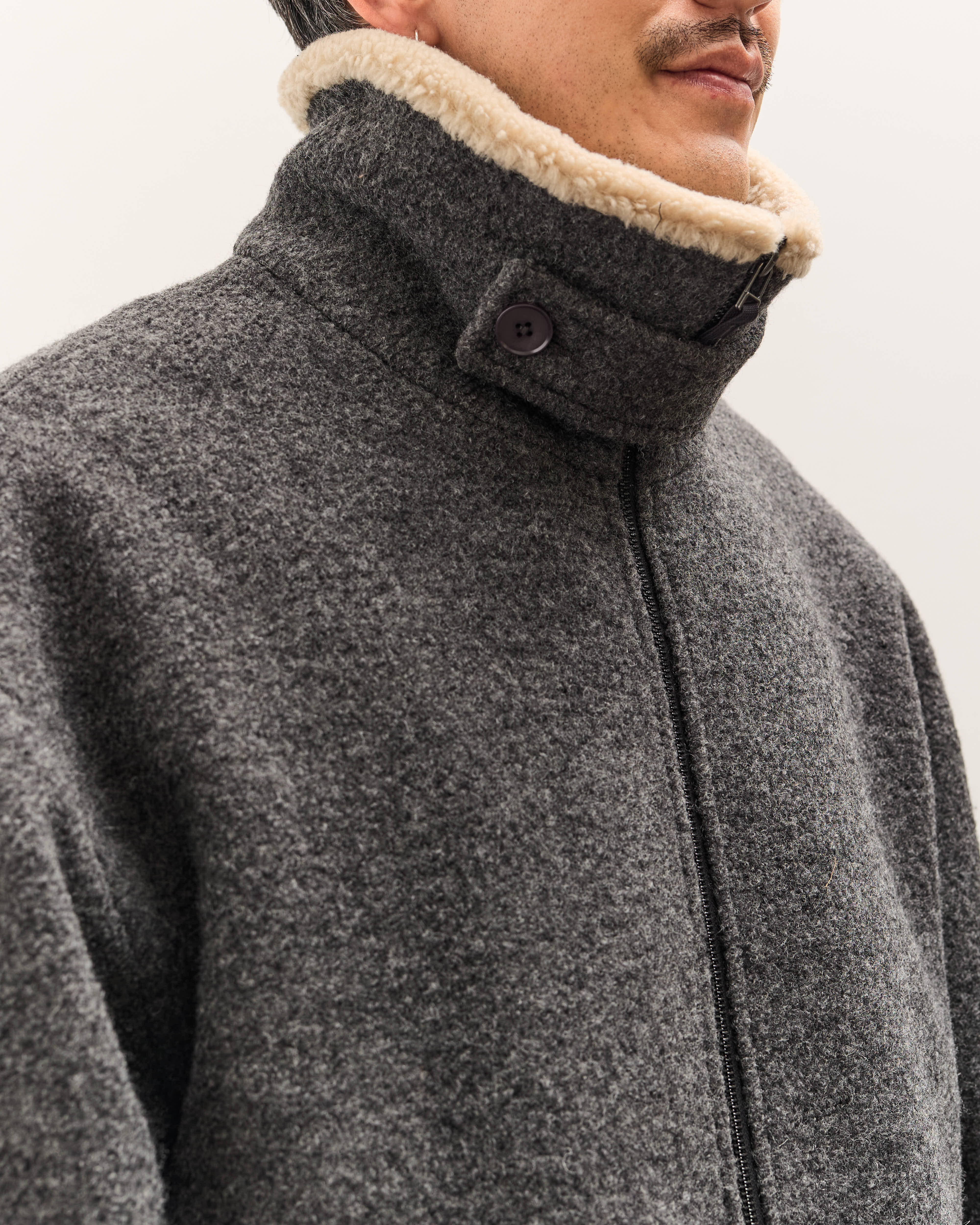 ジャケット・アウター SOFT WOOL TAILOR COAT eaphi gray EAPHI SOFT WOOL TAILOR COAT