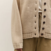 7115 by Szeki Chunky Collared Cardigan, Antique White