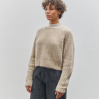 7115 by Szeki Chunky Cropped Sweater, Light Taupe