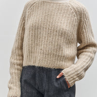 7115 by Szeki Chunky Cropped Sweater, Light Taupe