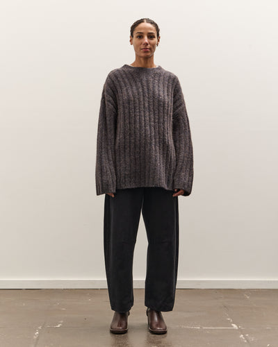 7115 by Szeki Chunky Mockneck Sweater, Dark Plum