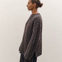 7115 by Szeki Chunky Mockneck Sweater, Dark Plum