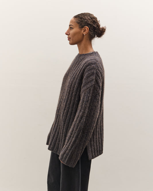 7115 by Szeki Chunky Mockneck Sweater, Dark Plum