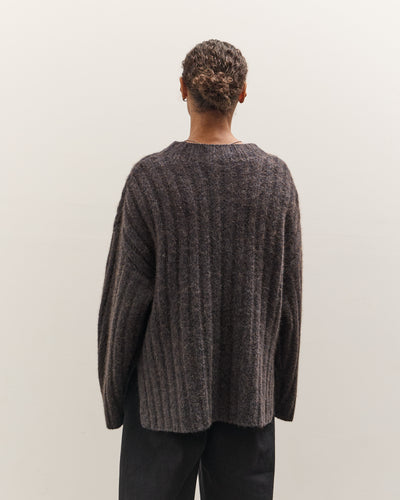 7115 by Szeki Chunky Mockneck Sweater, Dark Plum