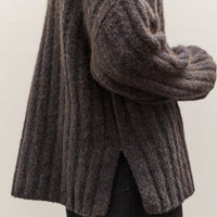 7115 by Szeki Chunky Mockneck Sweater, Dark Plum