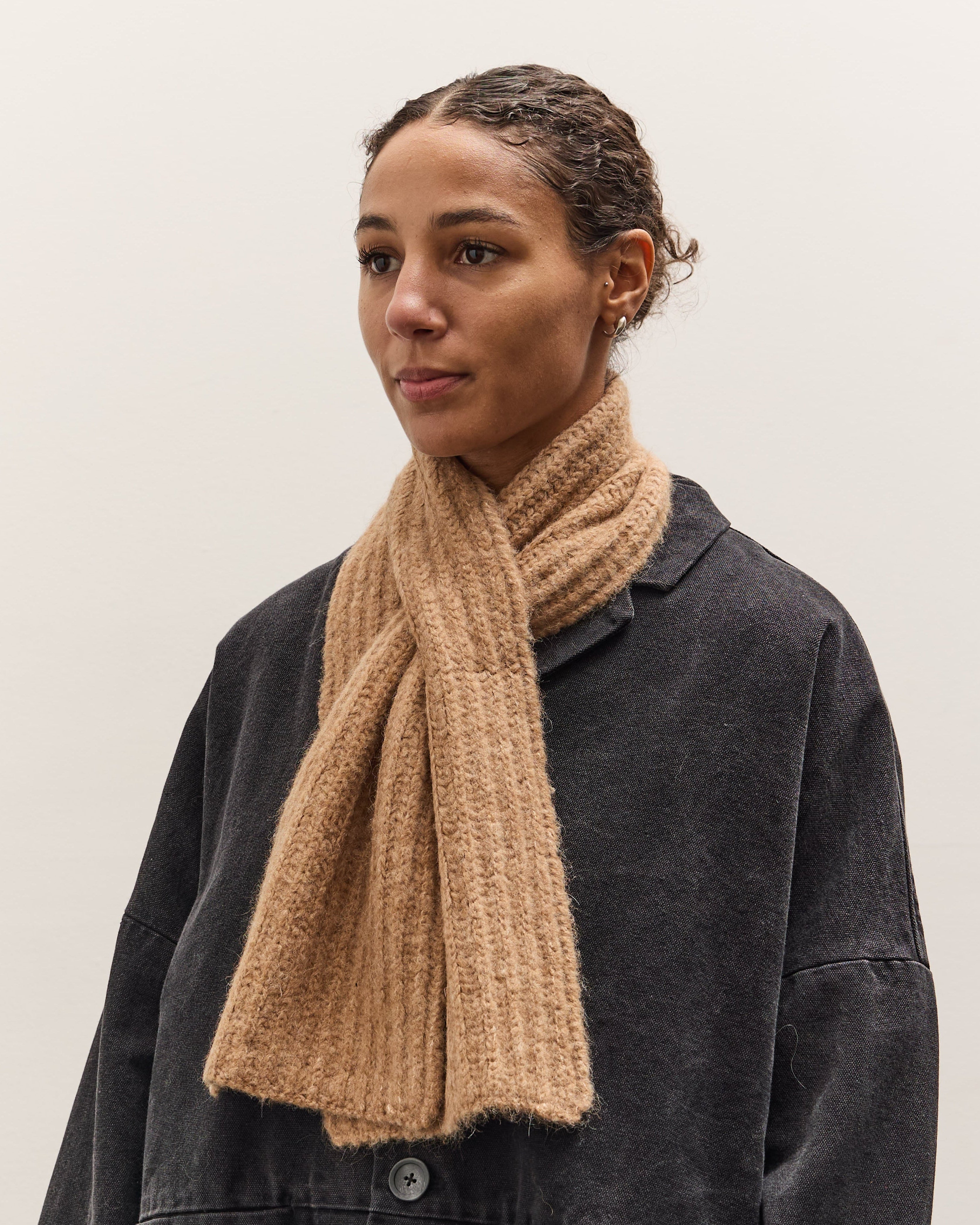 7115 by Szeki Cross Scarf, Caramel Brown – Glasswing