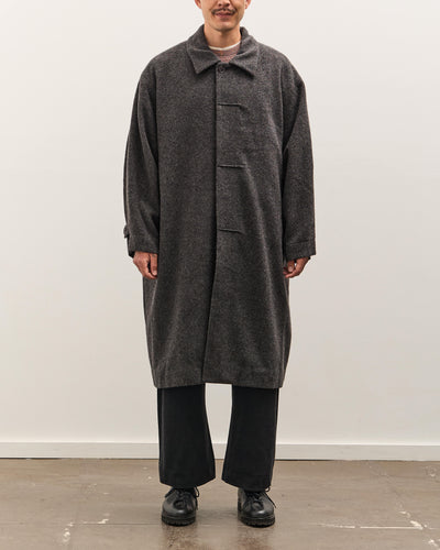 7115 by Szeki Cuffed Wool Coat Unisex, Heathered Taupe