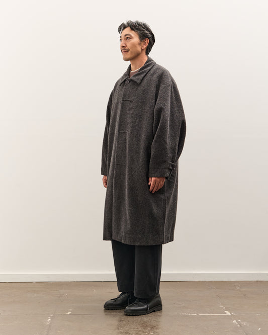 7115 by Szeki Cuffed Wool Coat Unisex, Heathered Taupe