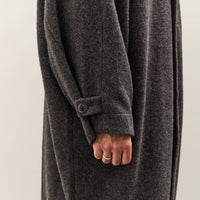 7115 by Szeki Cuffed Wool Coat Unisex, Heathered Taupe