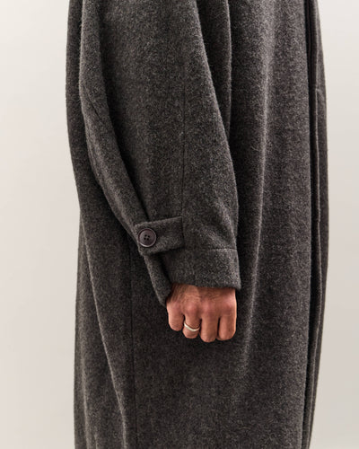 7115 by Szeki Cuffed Wool Coat Unisex, Heathered Taupe