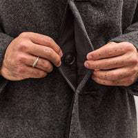 7115 by Szeki Cuffed Wool Coat Unisex, Heathered Taupe