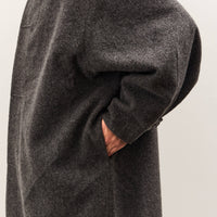 7115 by Szeki Cuffed Wool Coat Unisex, Heathered Taupe