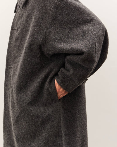 7115 by Szeki Cuffed Wool Coat Unisex, Heathered Taupe